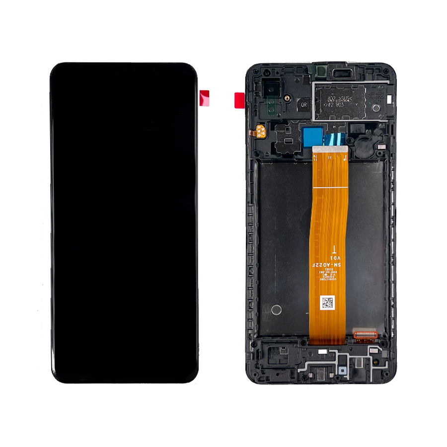 Дисплей Samsung A022 Galaxy A02 black, з рамкою, Service Pack Original