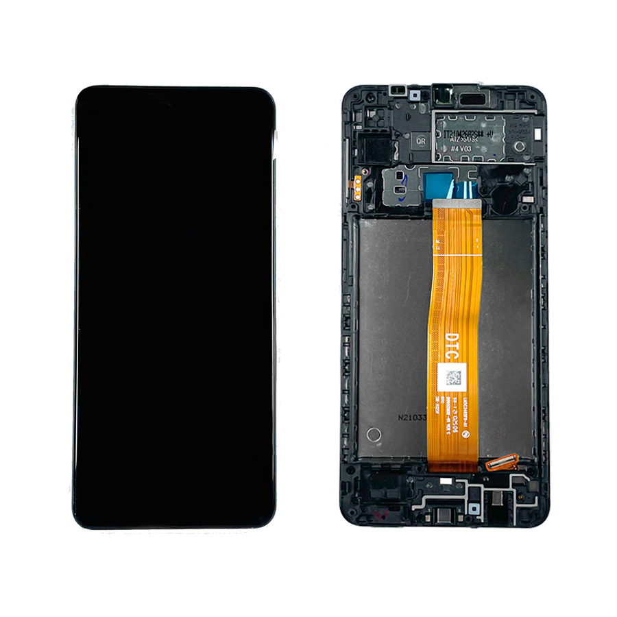 Дисплей Samsung A125 | M125 Galaxy A12 | M12 2020 black, з рамкою, Service Pack Original