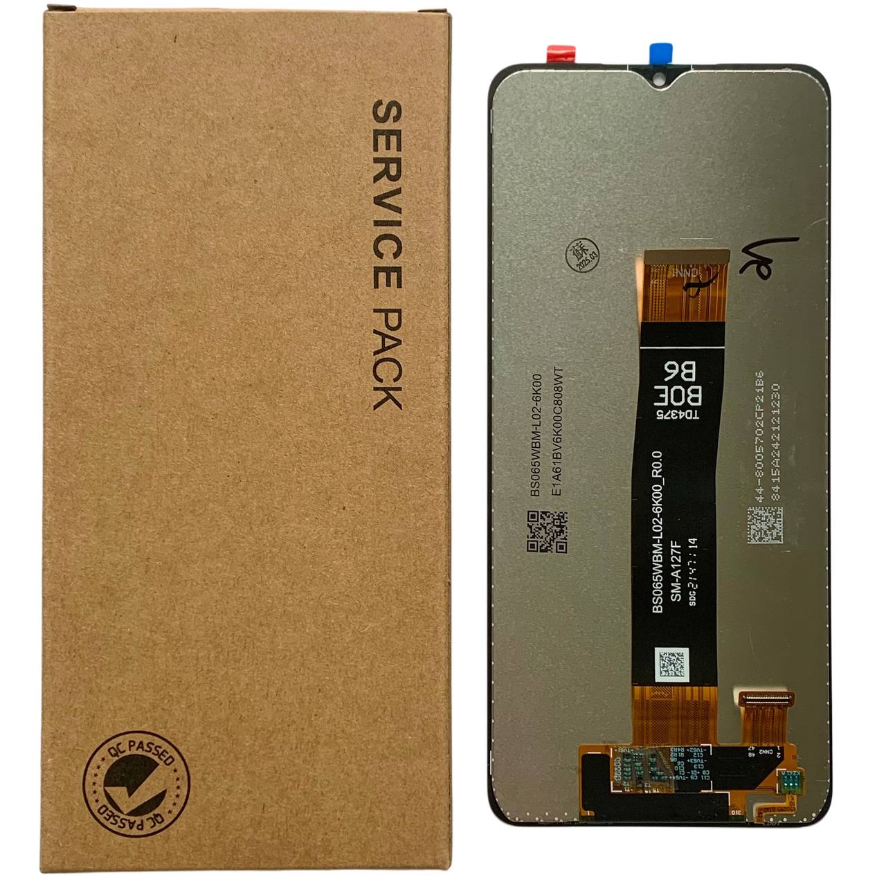 Дисплей Samsung A127 Galaxy A12 2021 black (BV065WBM-L09-DK00_R0.0), без рамки, Service Pack Original