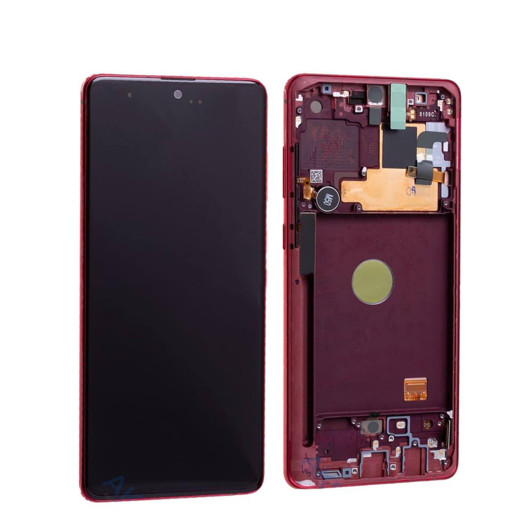 Дисплей Samsung N770 Galaxy Note 10 Lite red, з рамкою, Service Pack Original