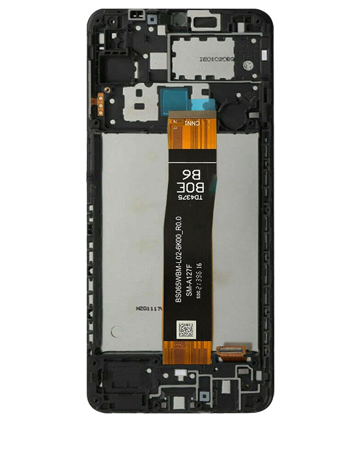 Дисплей Samsung A127 Galaxy A12 2021 black, з рамкою, Service Pack Original