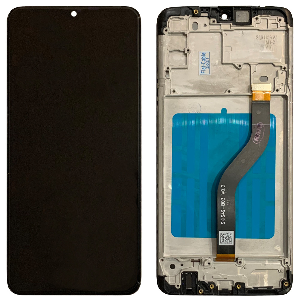 Дисплей Samsung A207 Galaxy A20s 2019 black, з рамкою, Service Pack Original