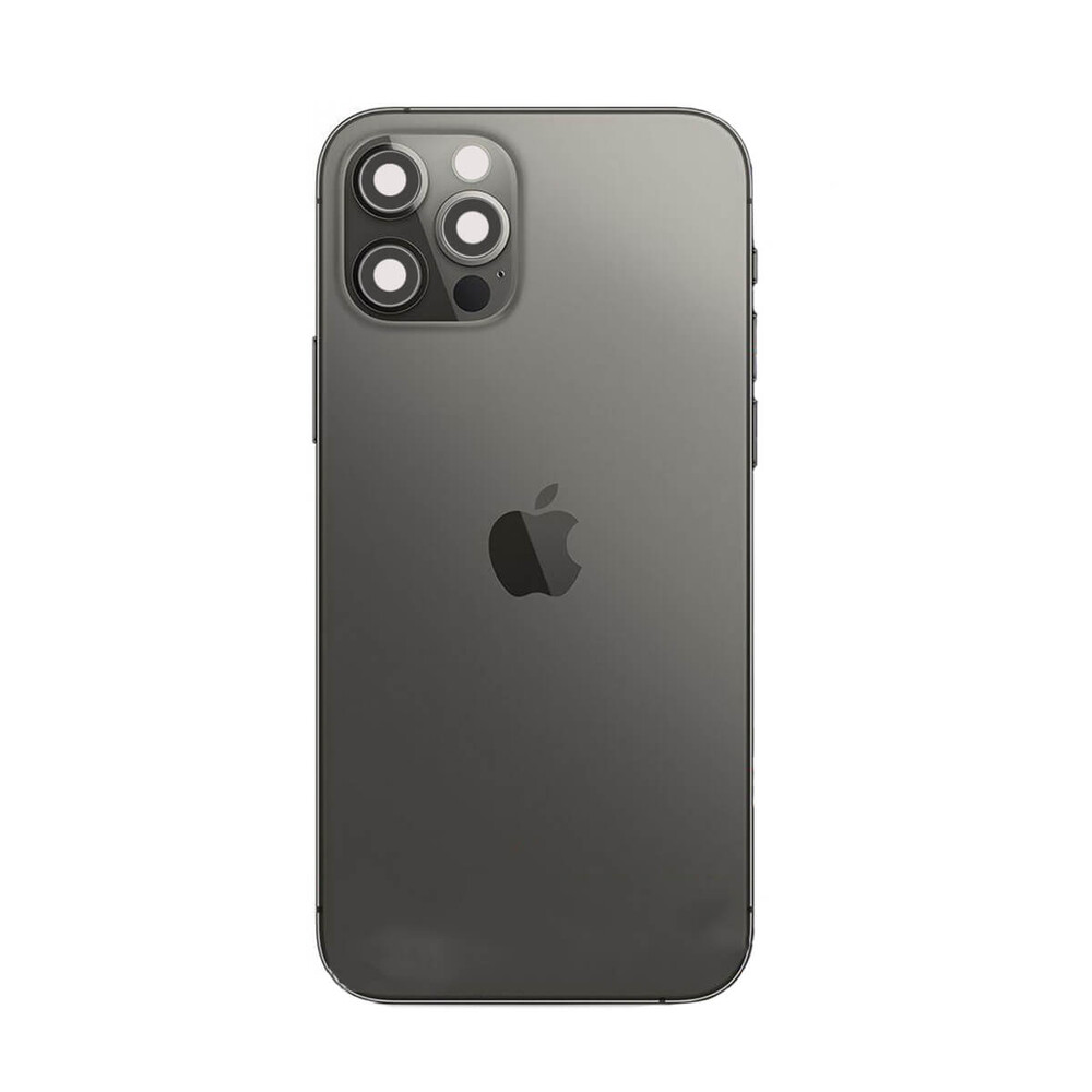 Задня кришка корпуса iPhone 12 Pro black, зі склом камери, High Quiality (НЕ цільнолита)