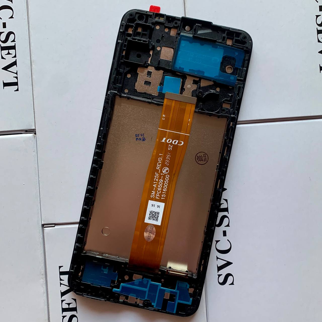 Дисплей Samsung A127 Galaxy A12 2021 black, с рамкой, INCELL