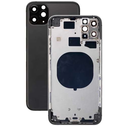 Корпус iPhone 11 Pro Max black ver. EU, High Quiality (кришка НЕ цільнолита)