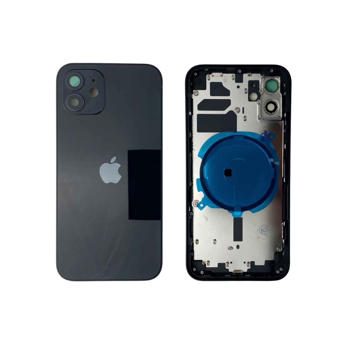 Корпус iPhone 12 black ver. EU, High Quiality (крышка НЕ цельнолитая)