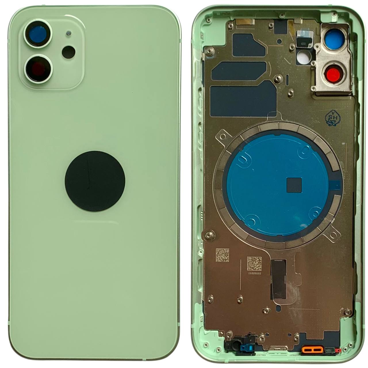 Корпус iPhone 12 Green в зборі з тримачем SIM, кнопками, магнітами та сіткою, USA Original