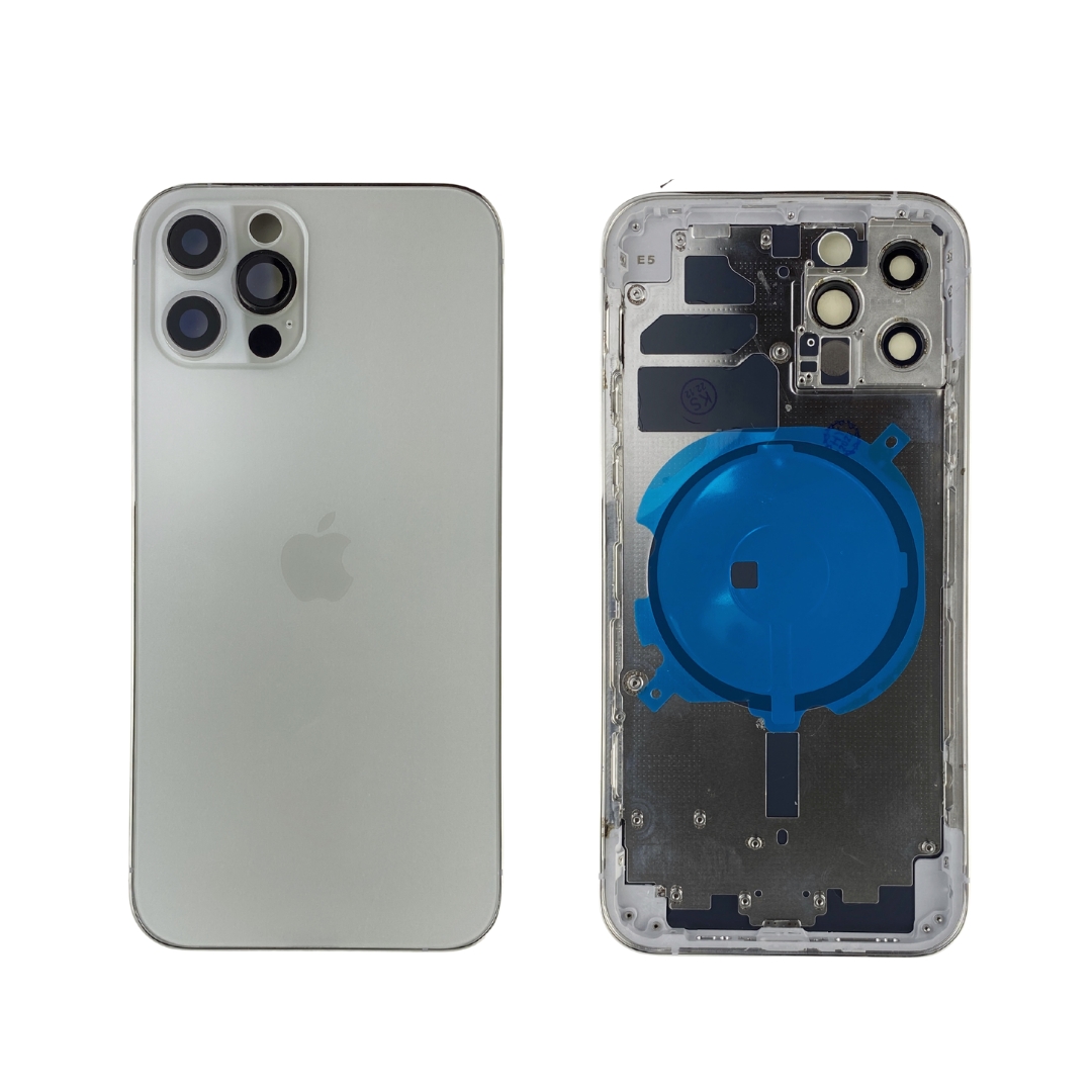 Корпус iPhone 12 Pro white ver. EU, High Quiality (крышка НЕ цельнолитая)