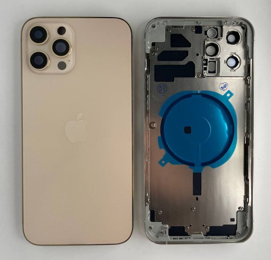 Корпус iPhone 12 Pro Max gold ver. EU, High Quiality (кришка НЕ цільнолита)