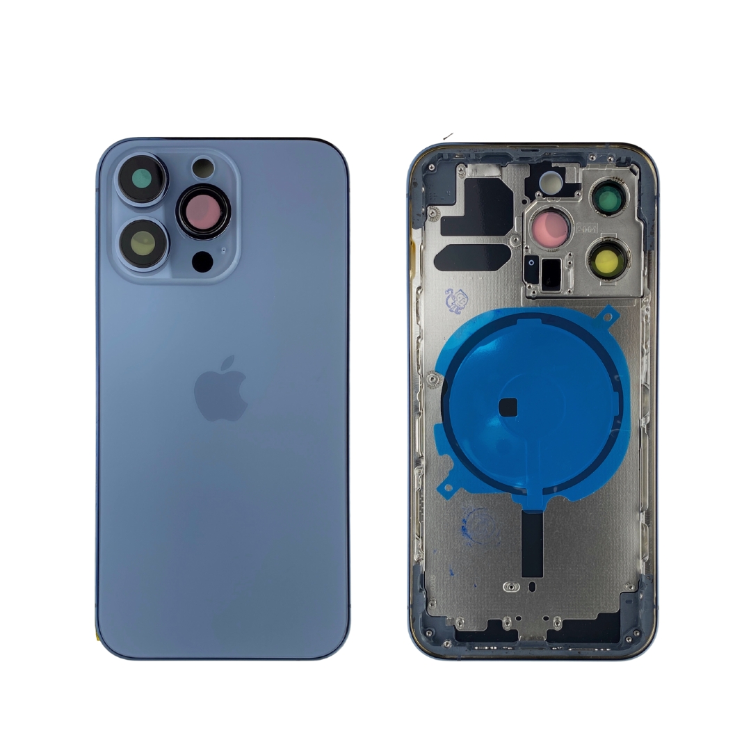 Корпус iPhone 12 Pro Max blue ver. USA, High Quiality (кришка НЕ цільнолита)