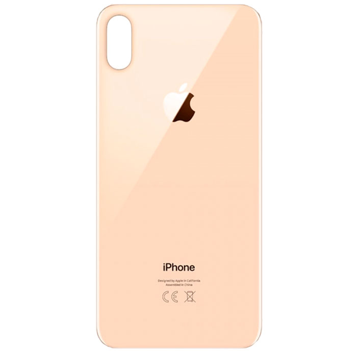 Задняя крышка корпуса iPhone Xs gold, большой вырез под камеру