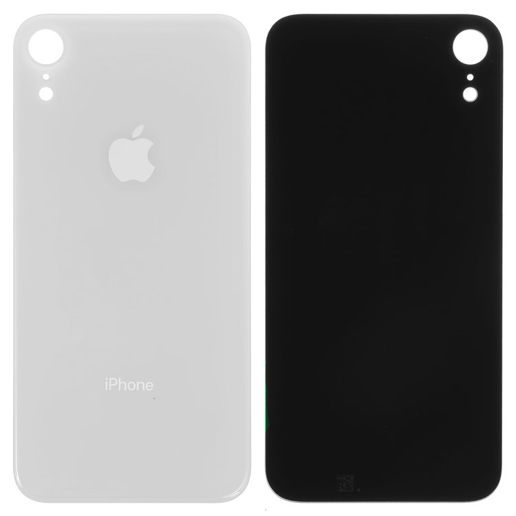 Задняя крышка корпуса iPhone Xr white, большой вырез под камеру