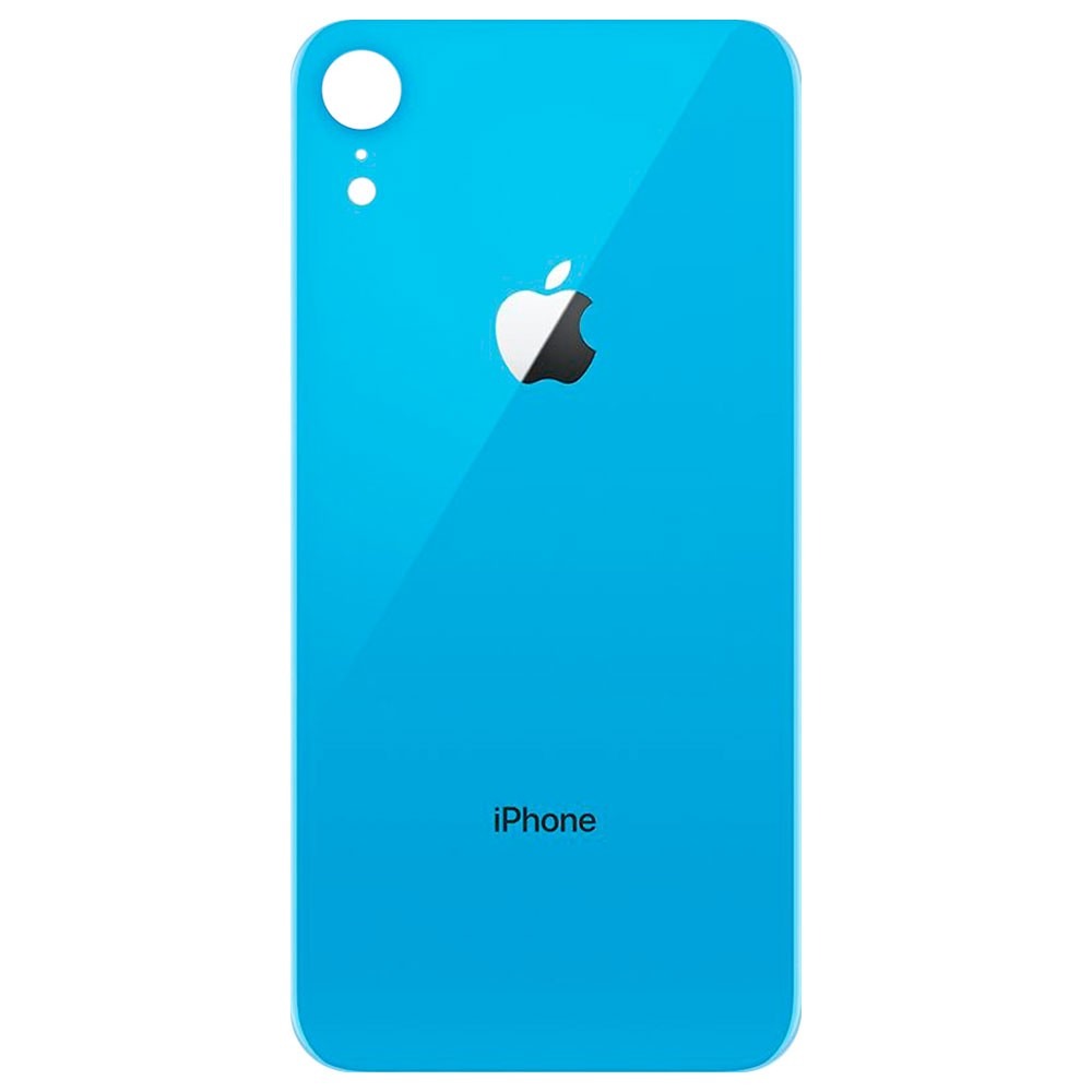 Задняя крышка корпуса iPhone Xr blue, большой вырез под камеру