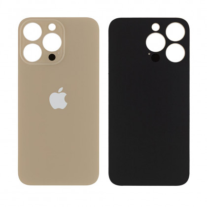 Задня кришка корпуса iPhone 12 Pro gold, великий виріз під камеру, High Quiality (НЕ цільнолита)