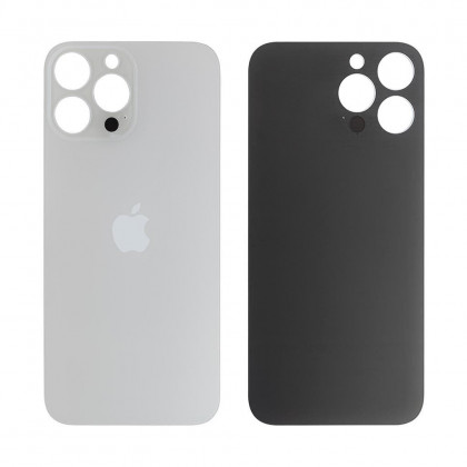 Задняя крышка корпуса iPhone 12 Pro Max white, большой вырез под камеру, High Quiality (НЕ цельнолитая)