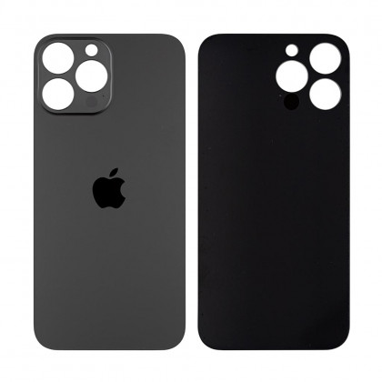 Задняя крышка корпуса iPhone 13 Pro Max black, большой вырез под камеру. High Quiality (НЕ цельнолитая)