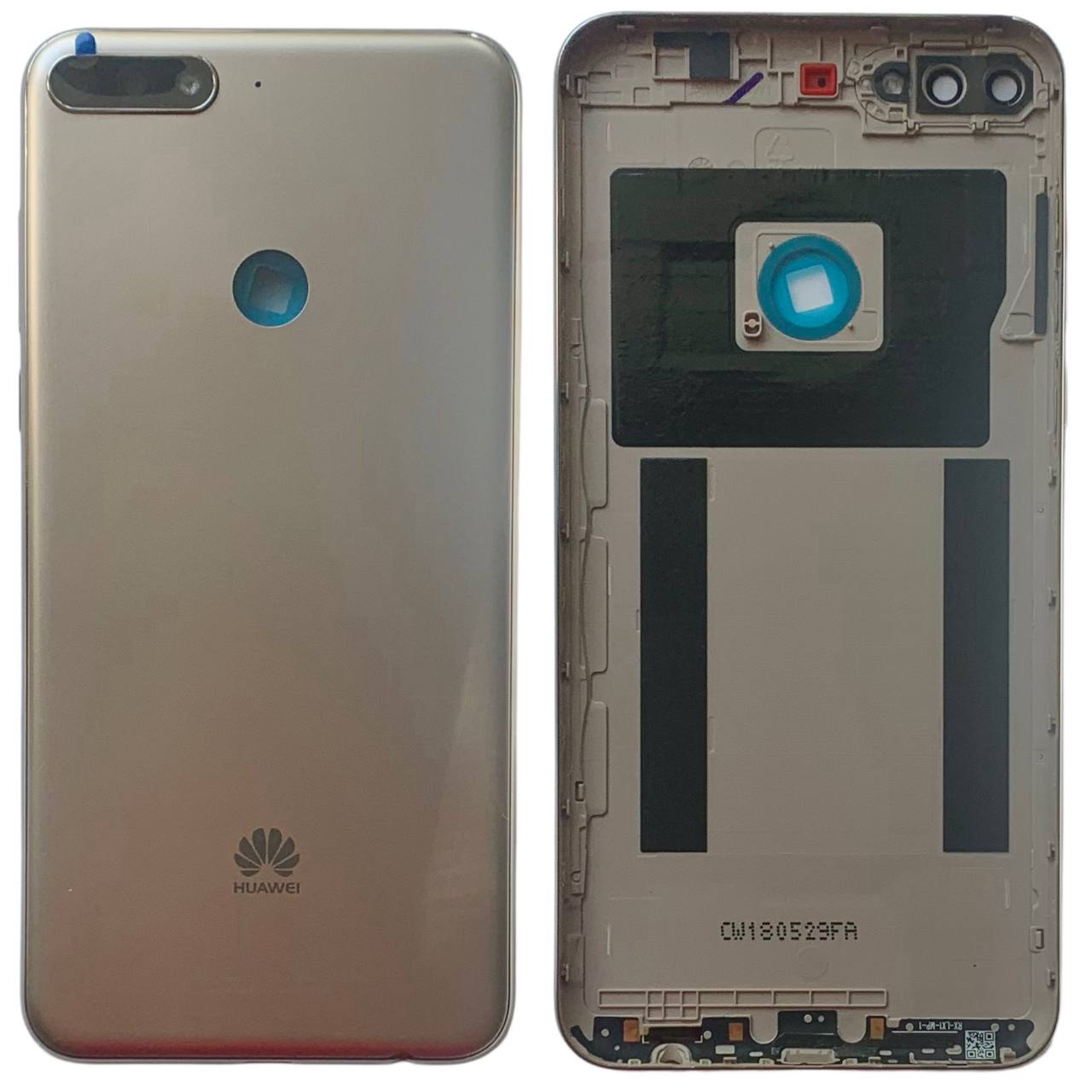 Задняя крышка Huawei Y7 2018 | Y7 Prime 2018 gold (со стеклом камеры)