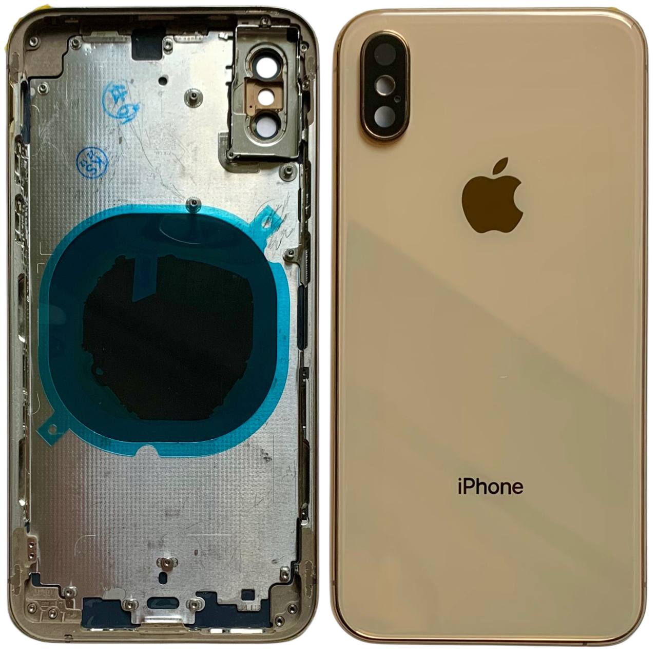 Корпус iPhone Xs gold ver. USA, High Quiality