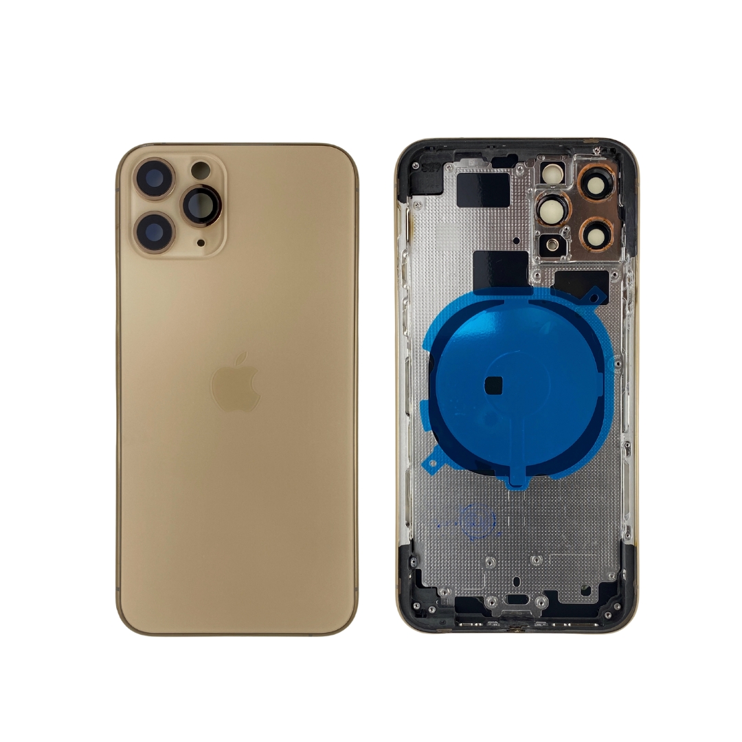 Корпус iPhone 11 Pro gold ver. USA, High Quiality (кришка НЕ цільнолита)