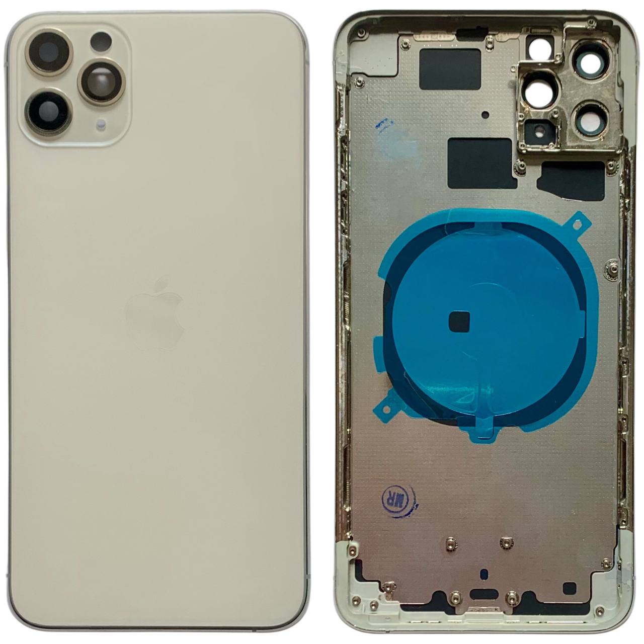 Корпус iPhone 11 Pro Max white ver. USA, High Quiality (кришка НЕ цільнолита)