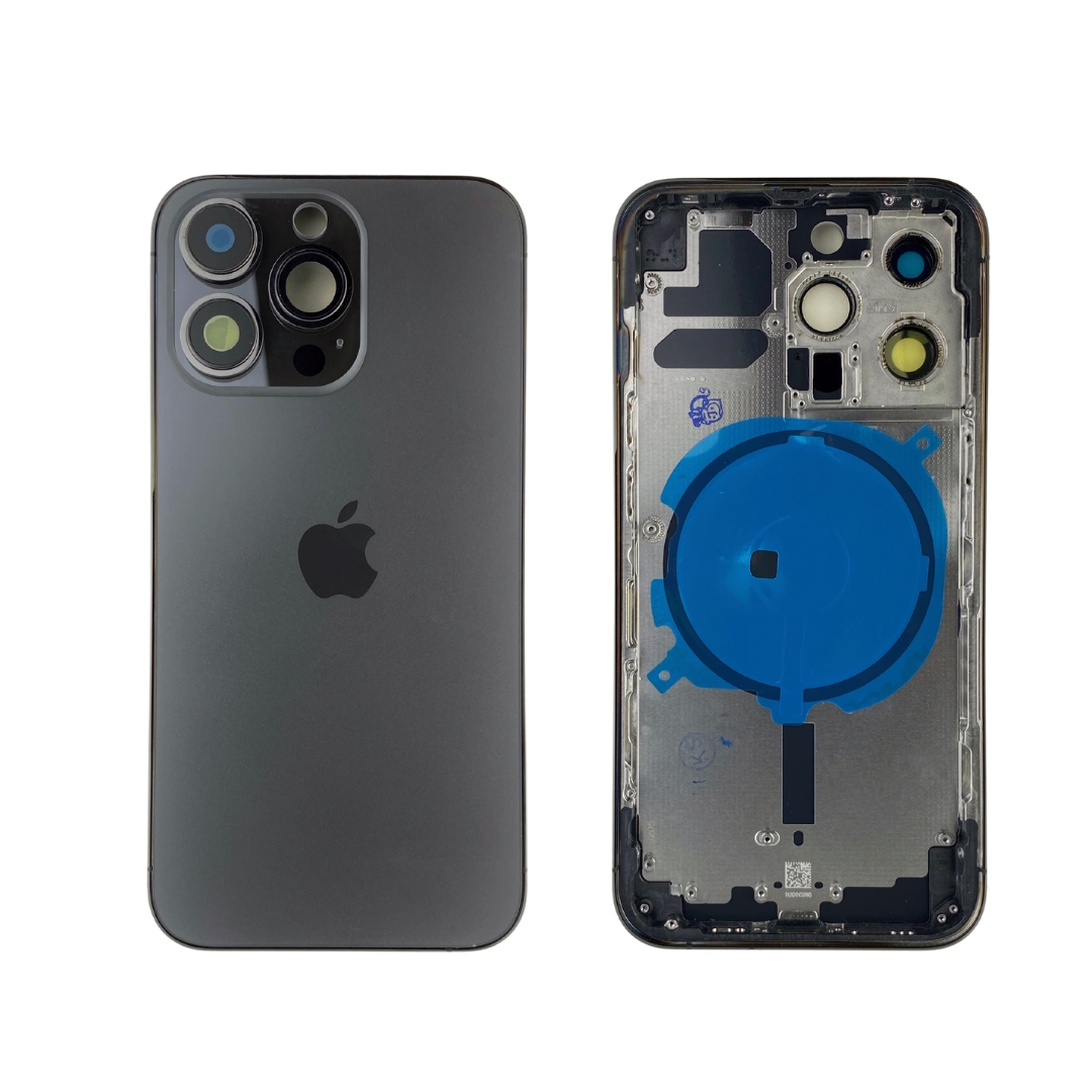 Корпус iPhone 13 Pro black ver. USA, High Quiality (крышка НЕ цельнолитая)