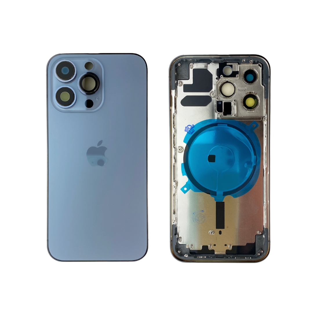 Корпус iPhone 13 Pro blue ver. USA, High Quiality (крышка НЕ цельнолитая)