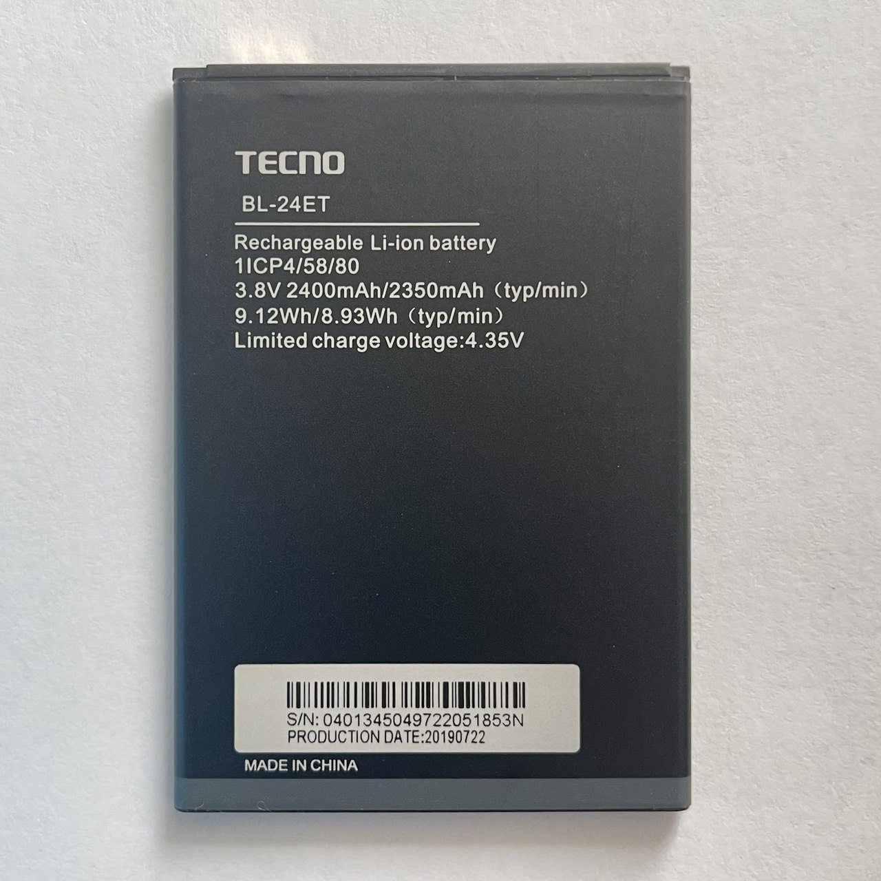 Акумулятор Tecno POP 1 Pro | POP 2F (BL-24ET) Original (PRC)