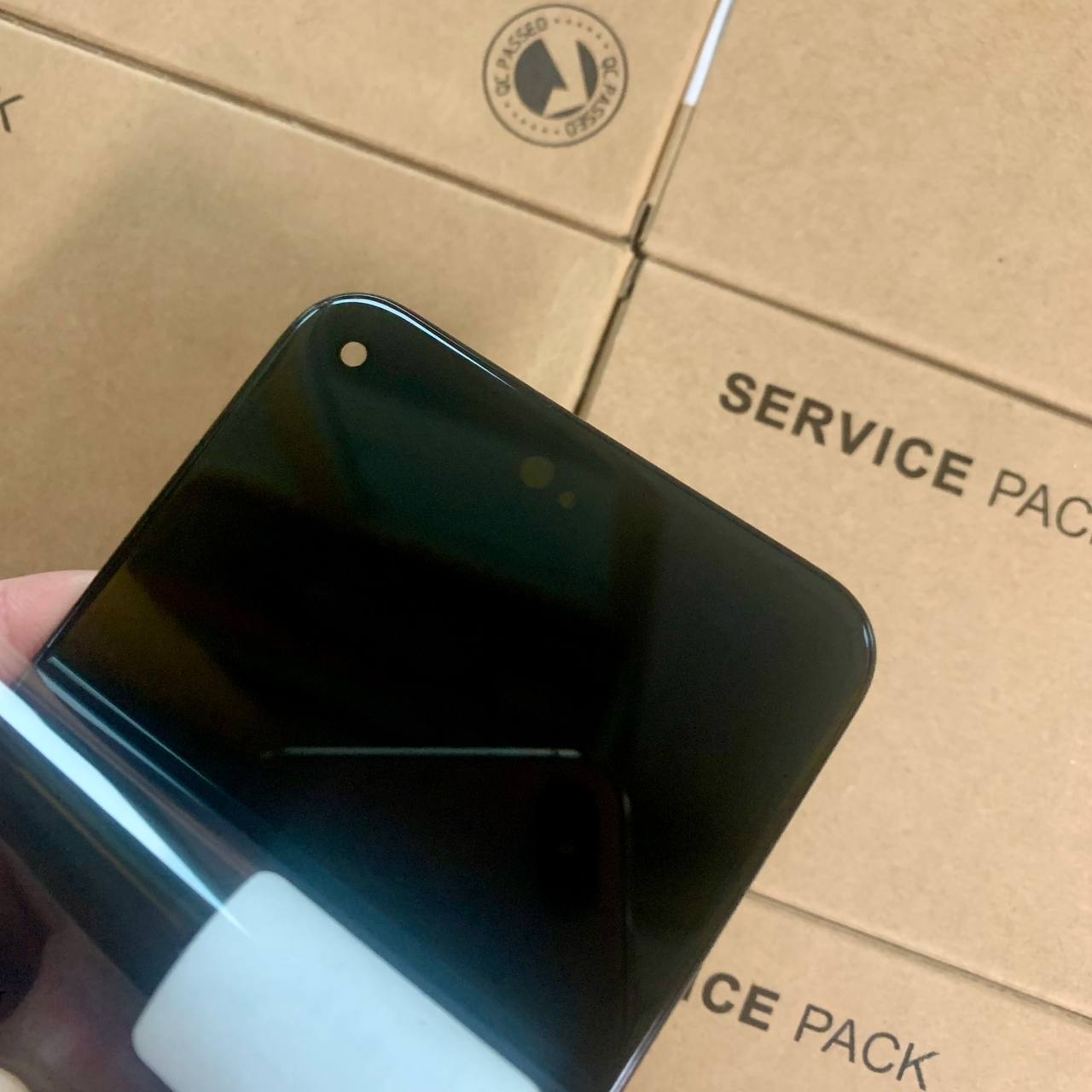 Дисплей Google Pixel 5 black, с рамкой, Original (переклееное стекло)