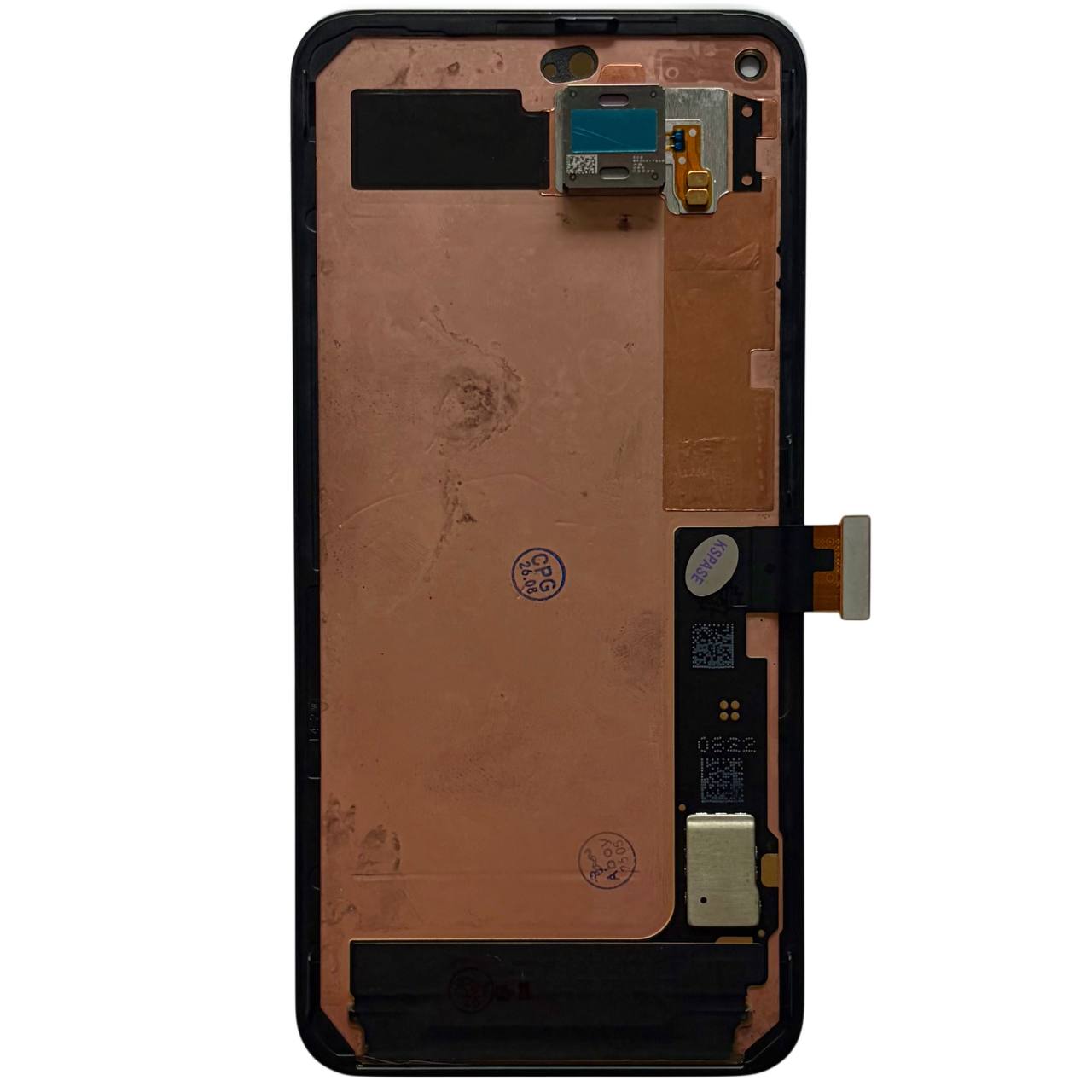 Дисплей Google Pixel 5 black, с рамкой, Original (переклееное стекло)