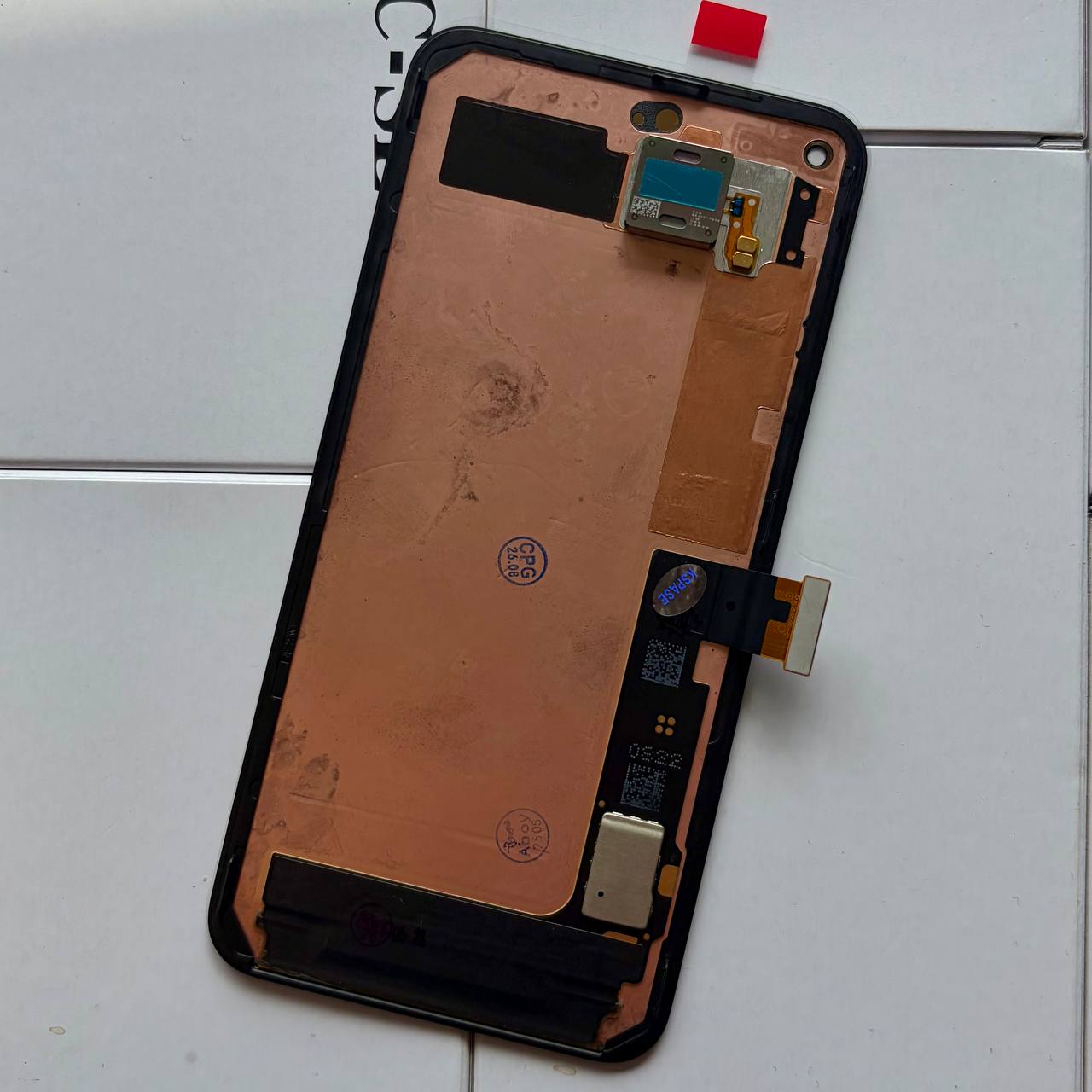 Дисплей Google Pixel 5 black, с рамкой, Original (переклееное стекло)