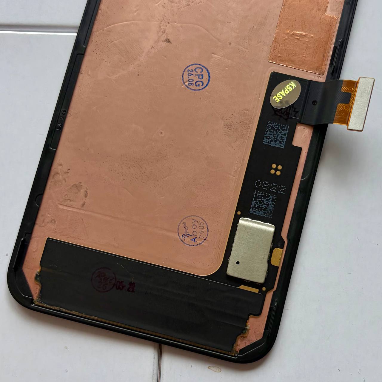 Дисплей Google Pixel 5 black, с рамкой, Original (переклееное стекло)