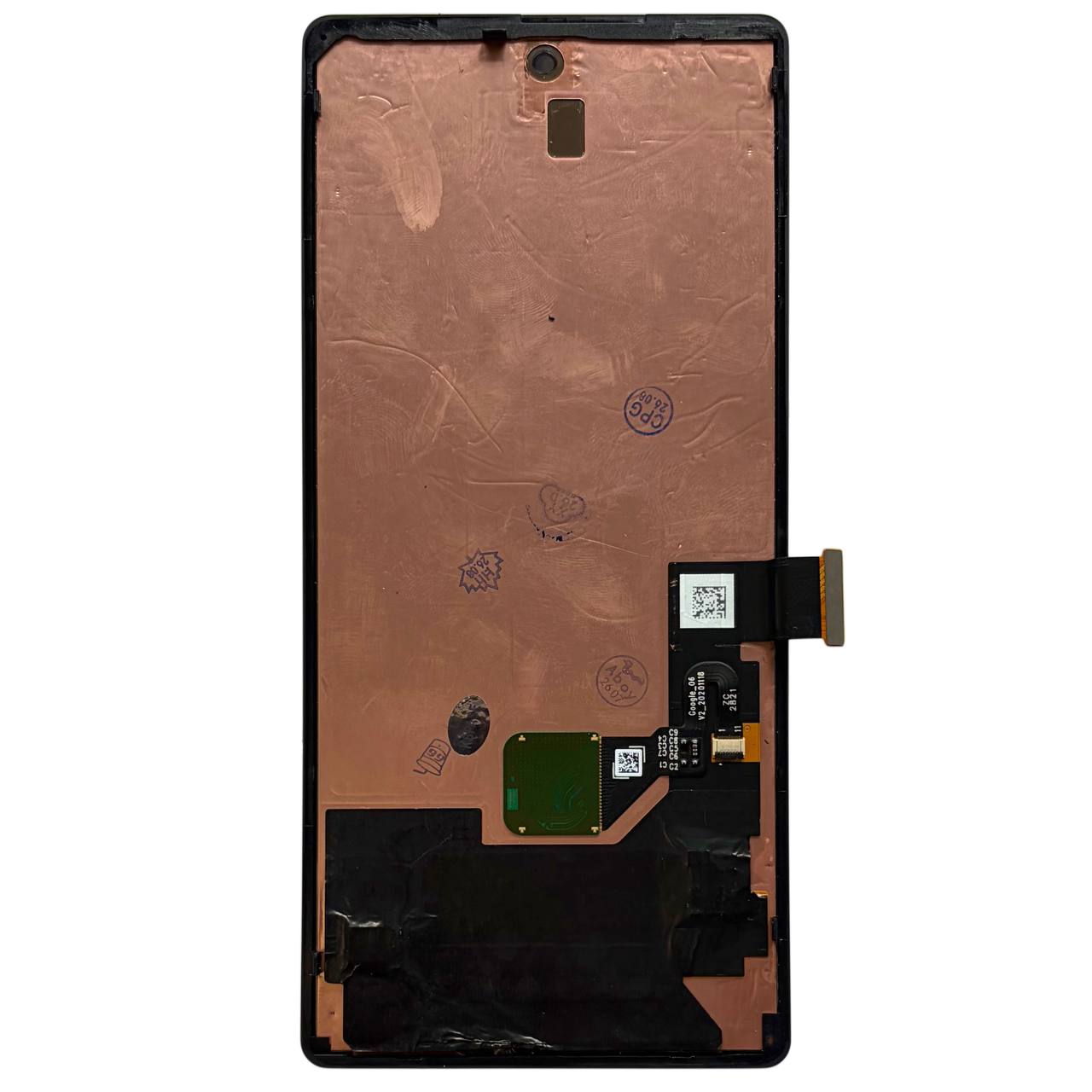 Дисплей Google Pixel 6 black, с рамкой, Original (переклееное стекло)