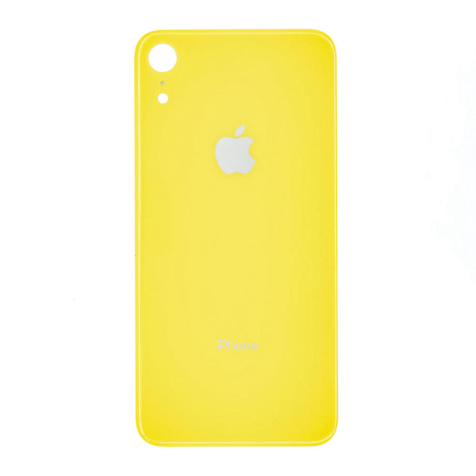 Задня кришка корпуса iPhone Xr yellow, великий виріз під камеру