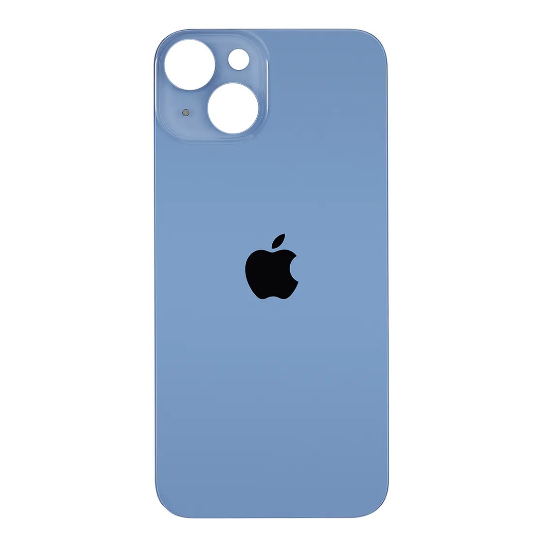 Задняя крышка корпуса iPhone 14 blue, большой вырез под камеру. High Quiality (НЕ цельнолитая)