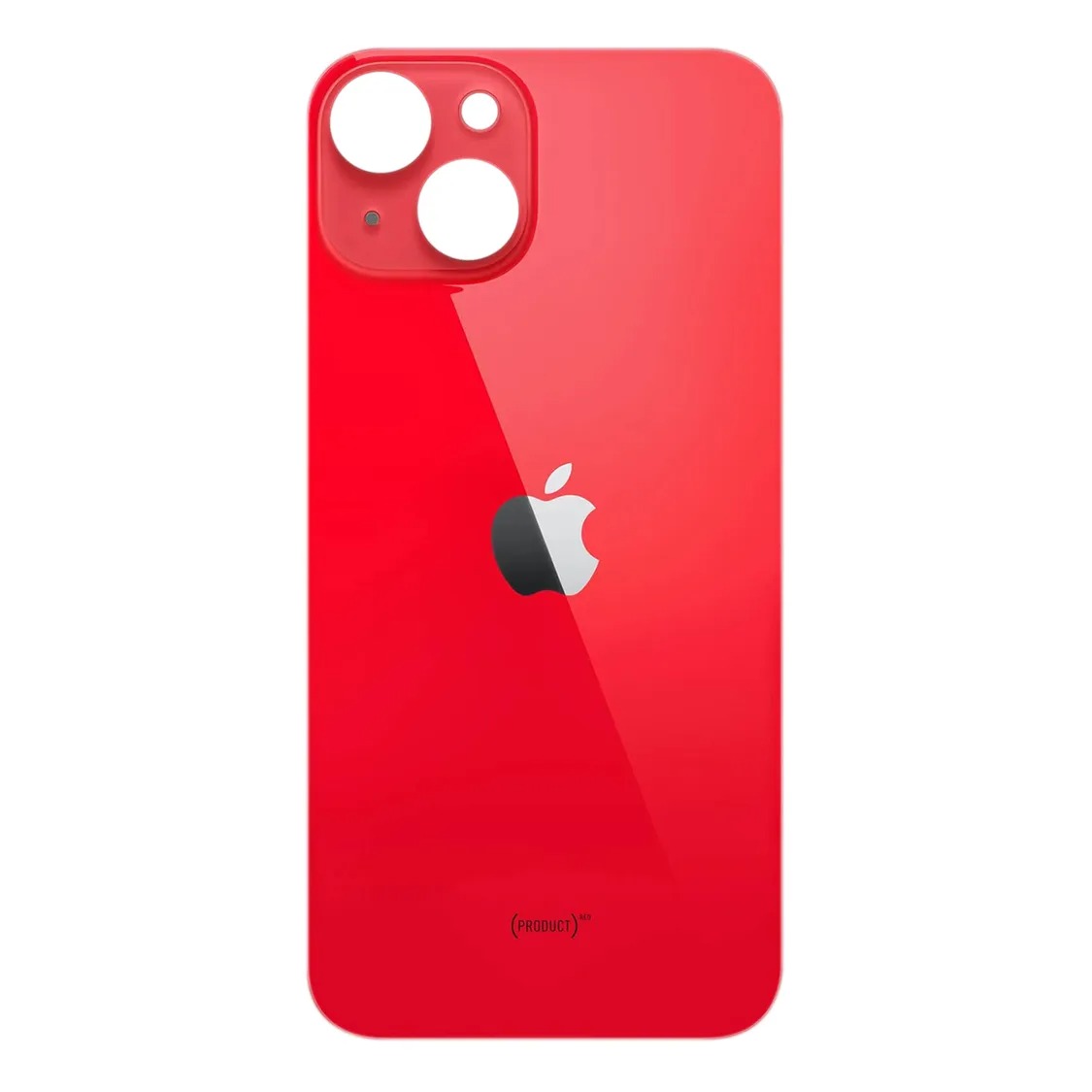 Задняя крышка корпуса iPhone 14 red, большой вырез под камеру. High Quiality (НЕ цельнолитая)