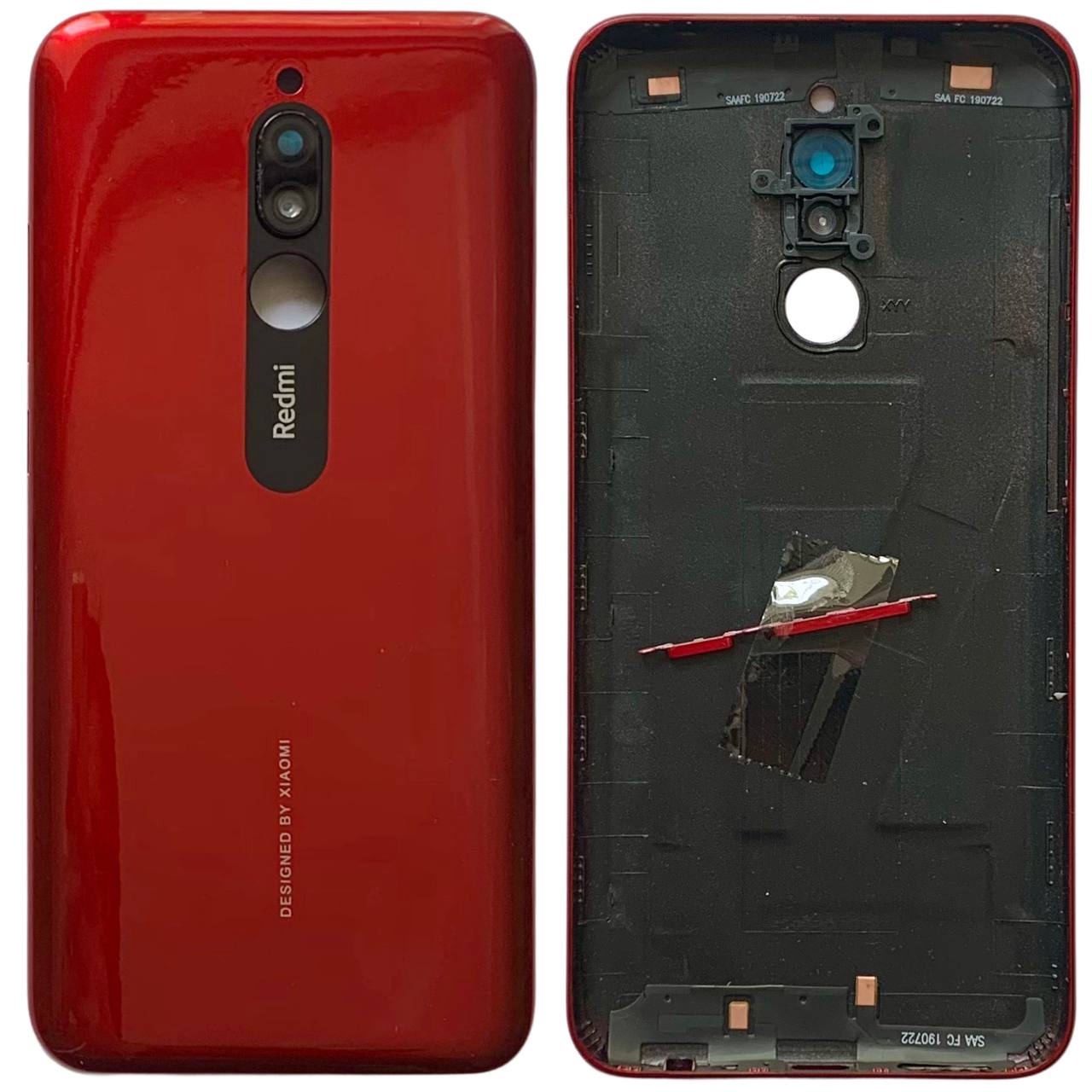 Задняя крышка Xiaomi Redmi 8 red (со стеклом камеры)