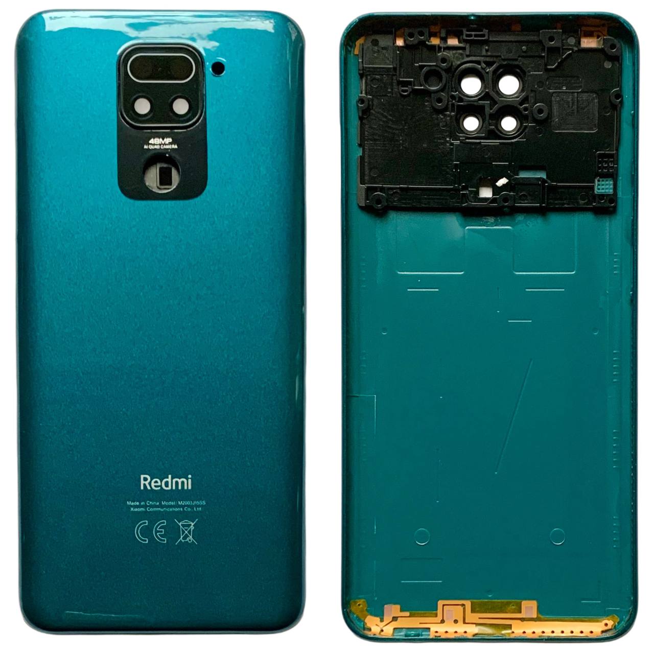 Задняя крышка Xiaomi Redmi Note 9 green (со стеклом камеры)