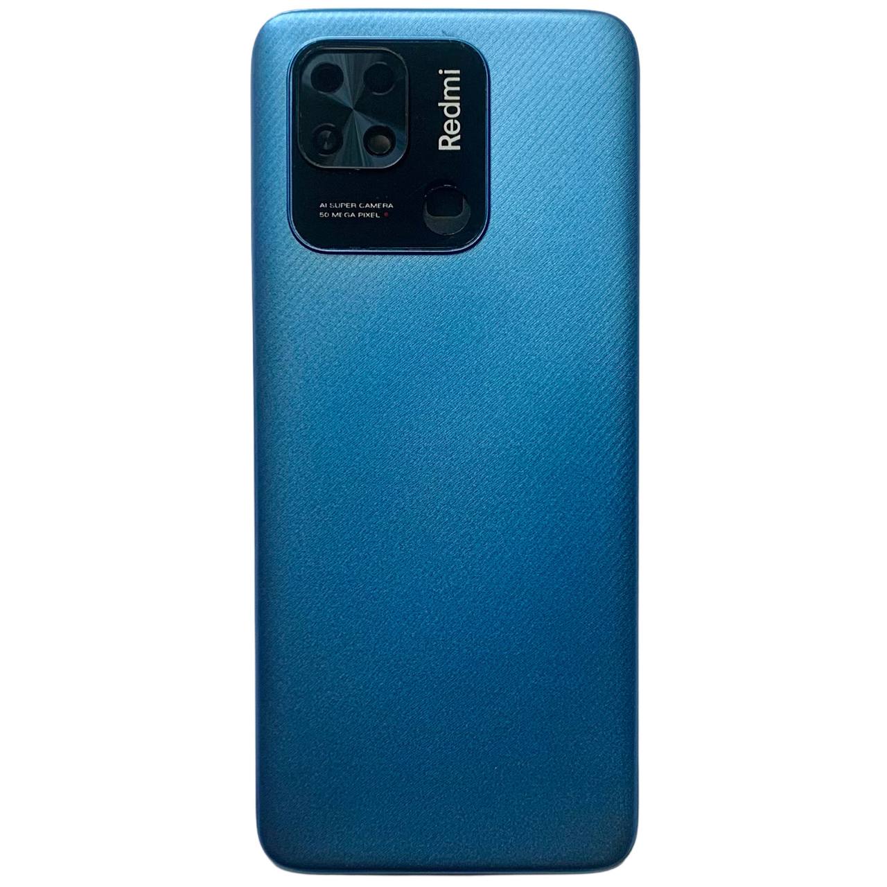 Задняя крышка Xiaomi Redmi 10C blue (со стеклом камеры)