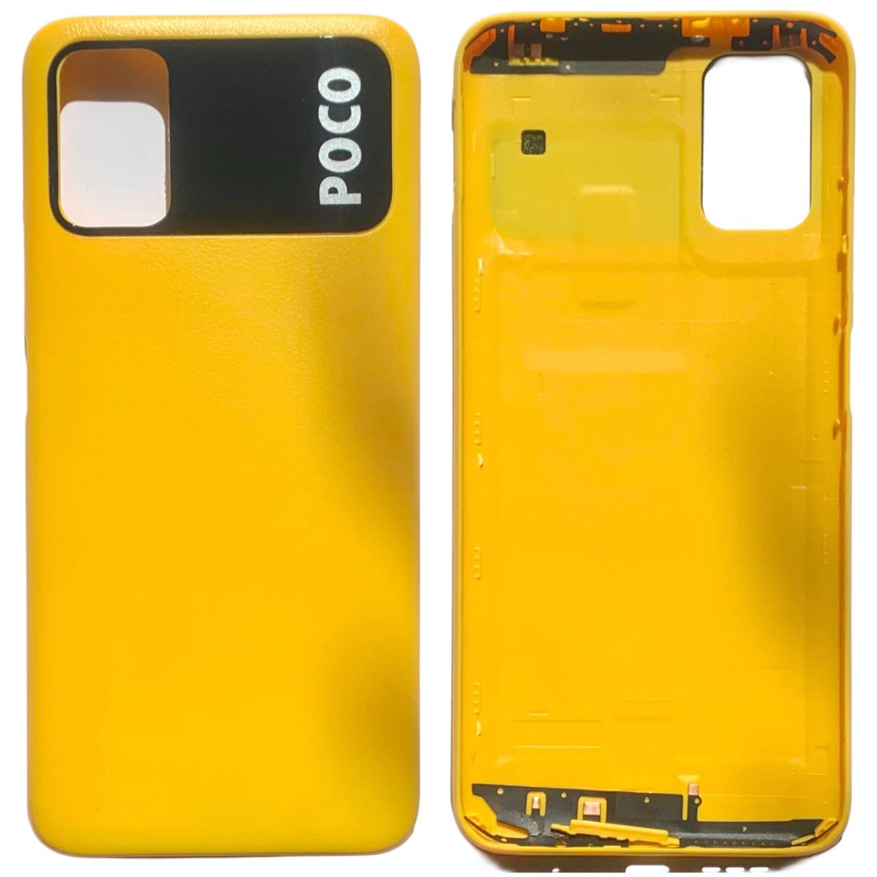 Задня кришка Xiaomi Poco M3 yellow (без скла камери)