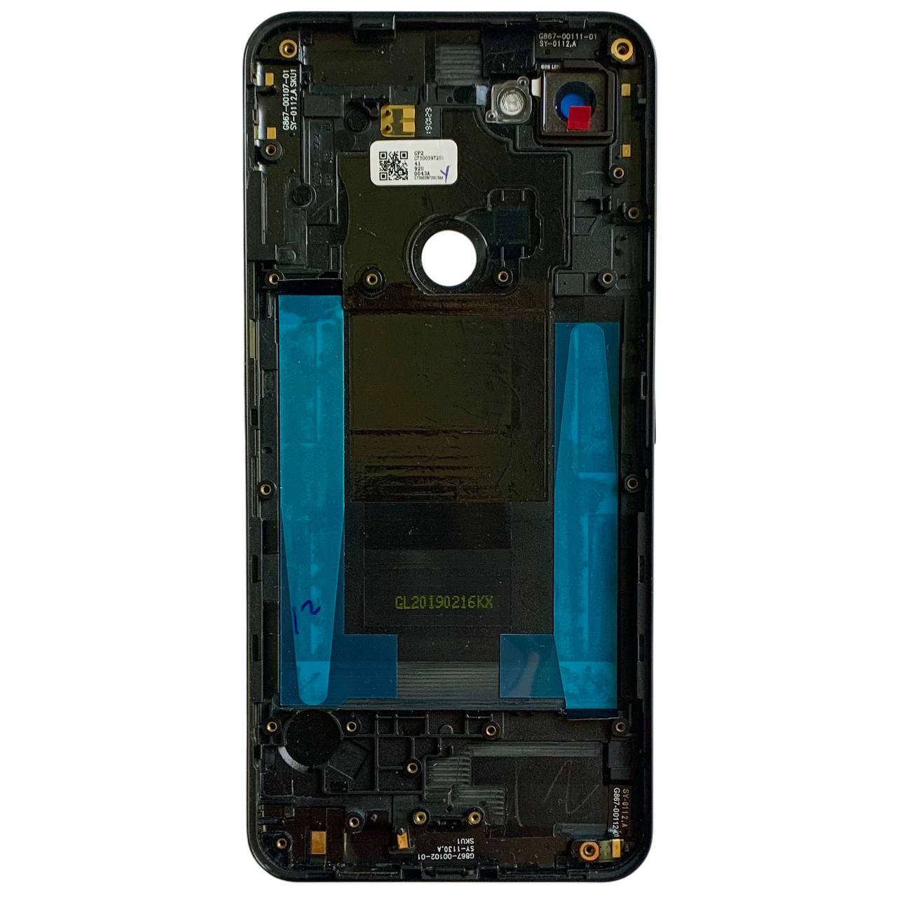 Задняя крышка Google Pixel 3A XL black (со стеклом камеры)