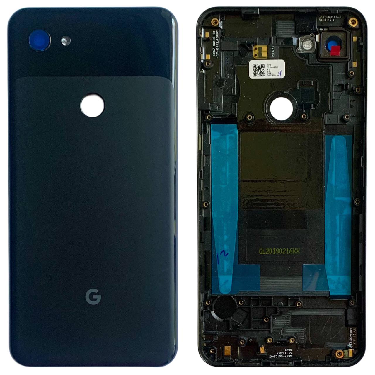 Задняя крышка Google Pixel 3A XL black (со стеклом камеры)