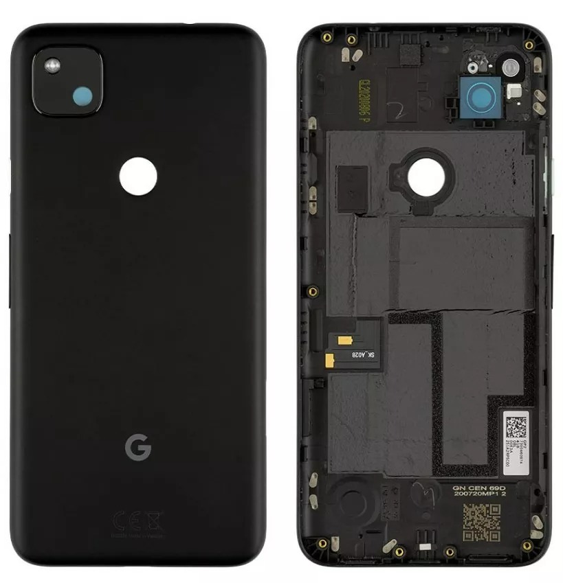 Задня кришка Google Pixel 4A black (зі склом камери)