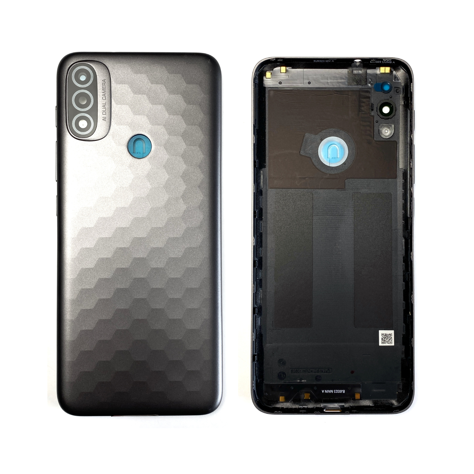 Задня кришка Motorola Moto E20 black (зі склом камери)