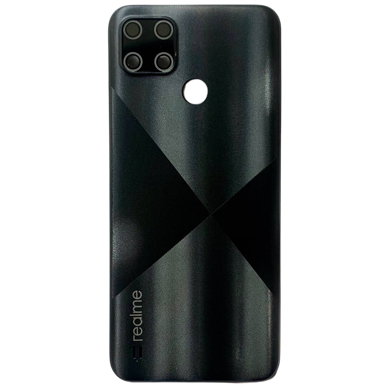 Задняя крышка Realme C21Y black (со стеклом камеры)