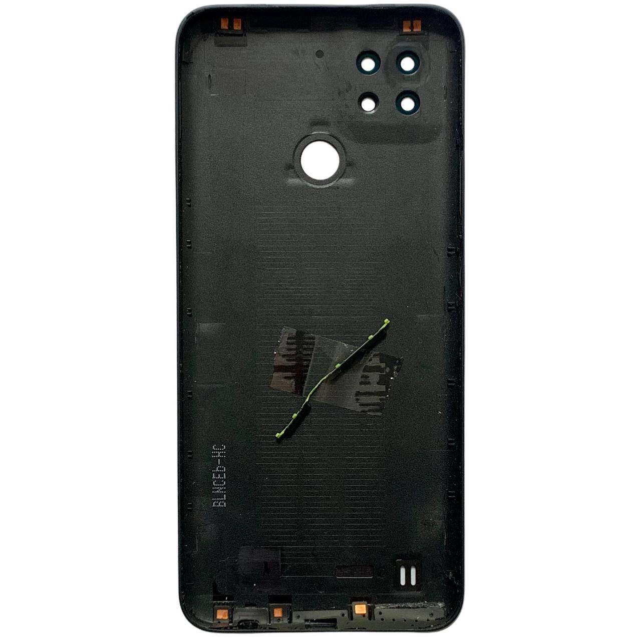 Задняя крышка Realme C21 black (со стеклом камеры)