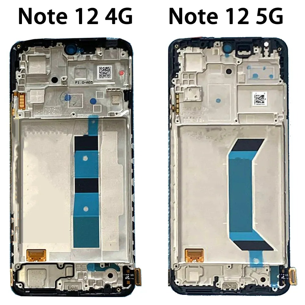 Дисплей Xiaomi Redmi Note 12 4G black, с рамкой, Hard OLED (6.62")