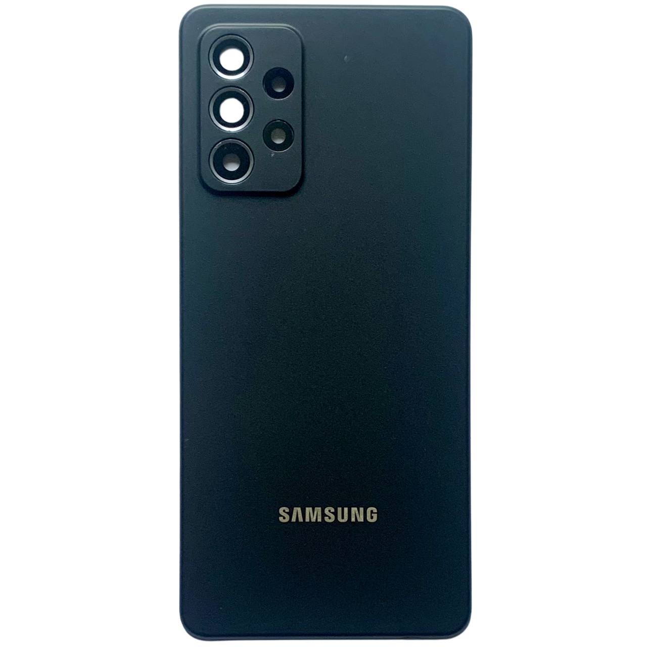Задня кришка Samsung A525 | A528 Galaxy A52 2021 black (зі склом камери)