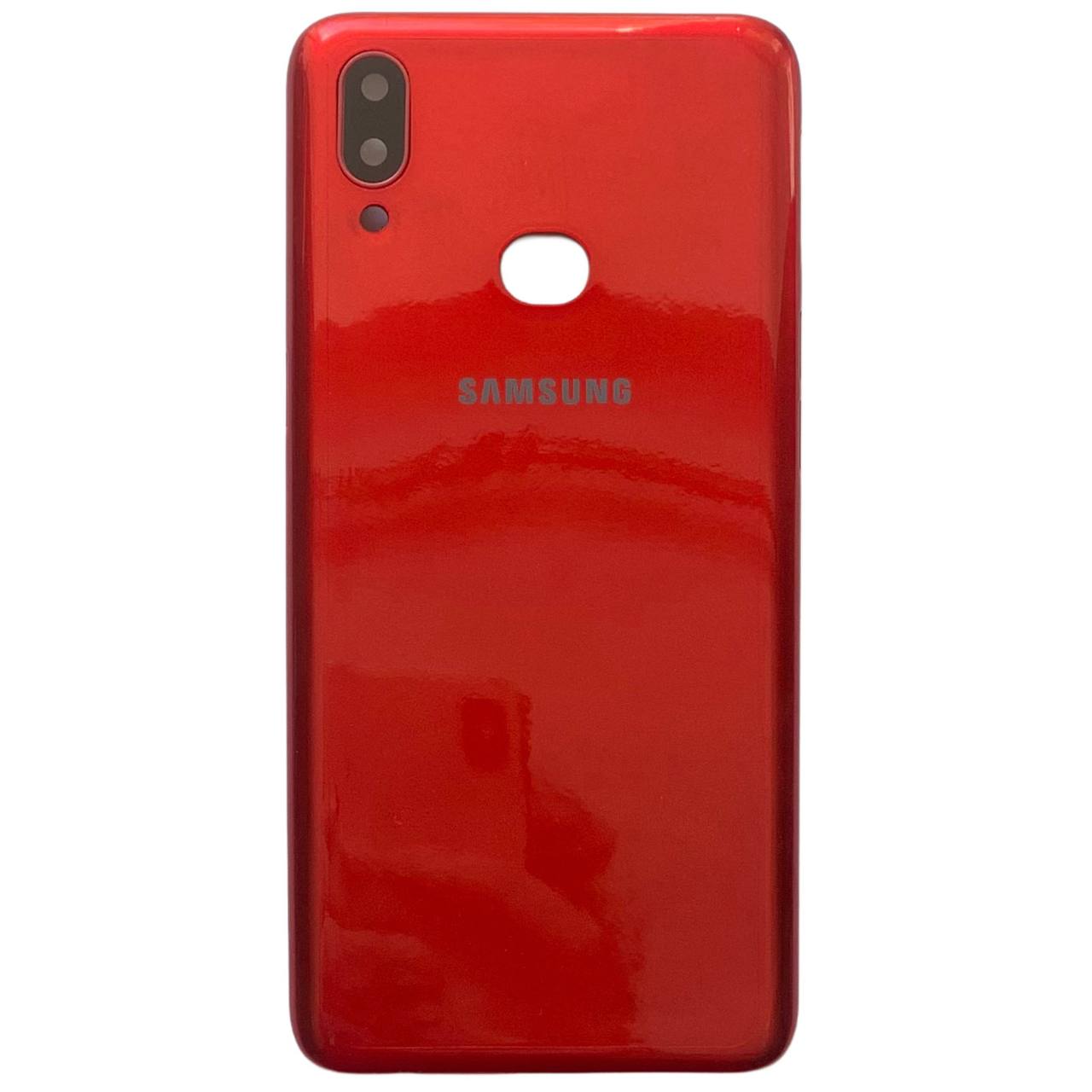 Задня кришка Samsung A107 Galaxy A10s 2019 red (зі склом камери)