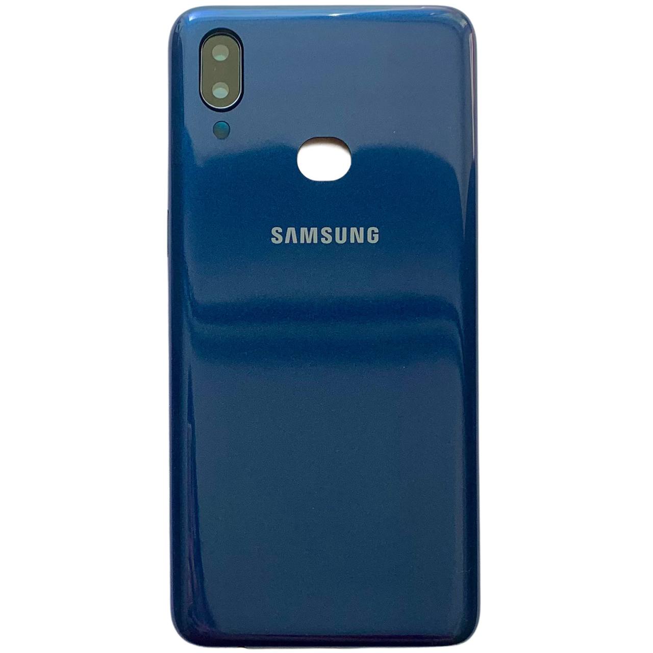 Задня кришка Samsung A107 Galaxy A10s 2019 blue (зі склом камери)