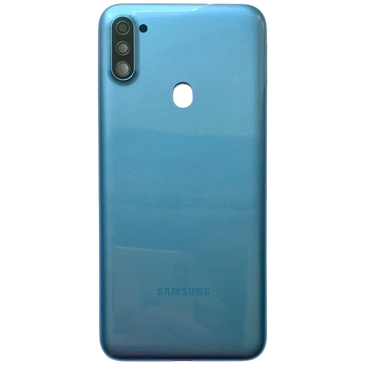 Задня кришка Samsung A115 | M115 Galaxy A11 | M11 2020 blue (зі склом камери)